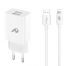 CARGADOR RED 2,4A USB A + CABLE LIGHTNING BLANCO