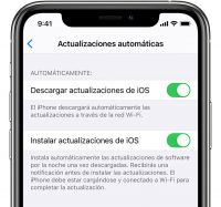 iOS pantalla de actualización